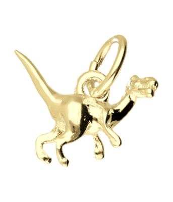 Gouden Dinosaurus klein kettinghanger