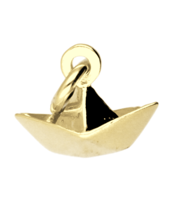 Gouden Boot origami klein kettinghanger