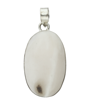 Zilveren Dendriet Opaal edelsteen ovaal groot hanger