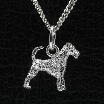 Zilveren Irish terrier ketting hanger - klein