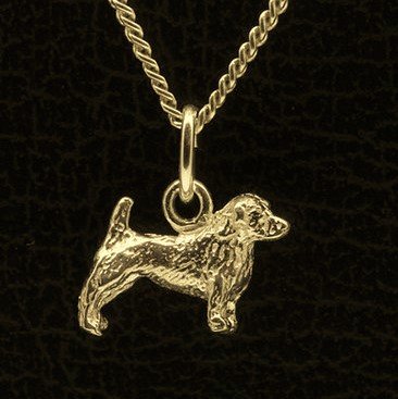 Gouden Glen of Imaal Terrier ketting hanger - klein