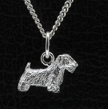 Zilveren Saelyham terrier ketting hanger - klein