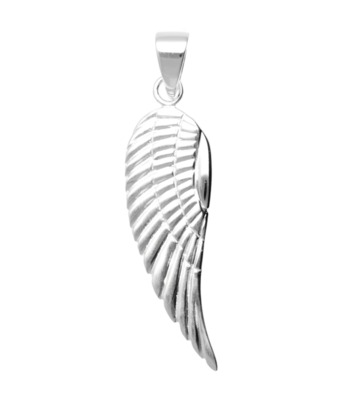 Zilveren Engelvleugel middel kettinghanger