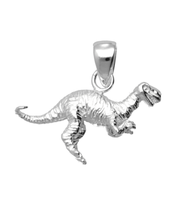 Zilveren Dinosaurus Raptor kettinghanger