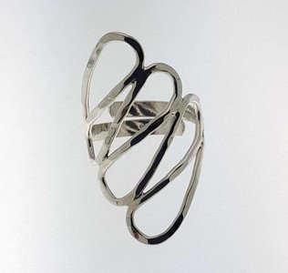 Zilveren Ring met 6 vaste lussen