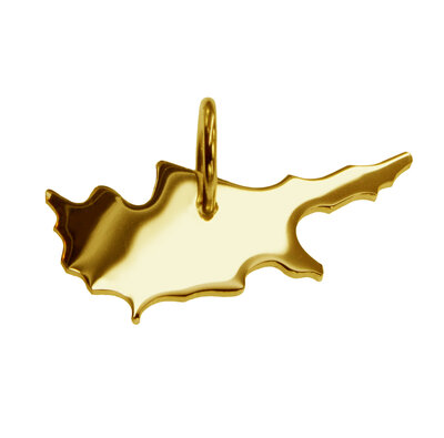 Gouden Landkaart Cyprus ketting hanger