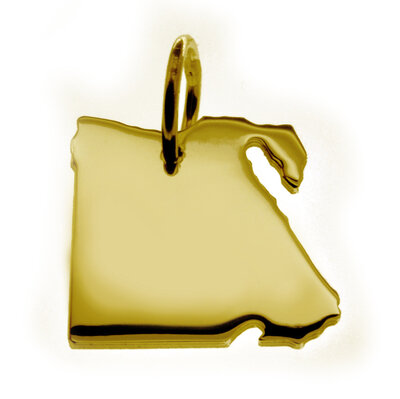 Gouden Landkaart Egypte ketting hanger