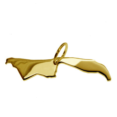 Gouden Waddeneiland Vlieland ketting hanger
