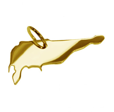 Gouden Waddeneiland Schiermonnikoog ketting hanger