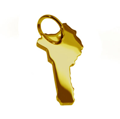Gouden Landkaart Benin ketting hanger