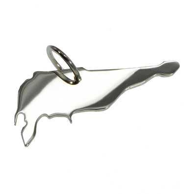 Zilveren Waddeneiland Schiermonnikoog ketting hanger