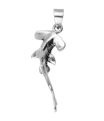 Zilveren Hamerhaai ketting hanger