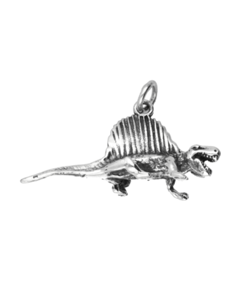 Zilveren Dinosaurus Dimetrodon ketting hanger
