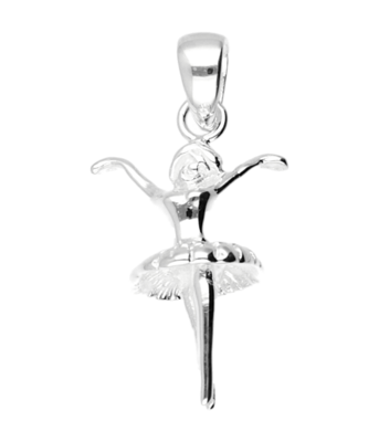 Zilveren Balletdanseres kettinghanger