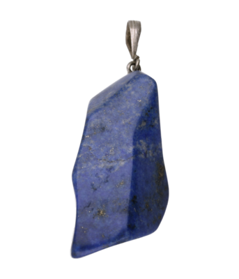 Zilveren Lapis Lazuli vrije vorm XL kettinghanger