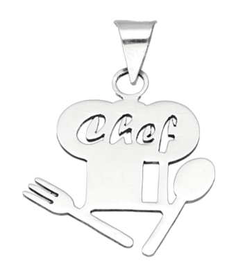 Zilveren Chef kok kettinghanger