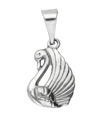 Zilveren Zwaan 3D kettinghanger