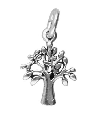 Zilveren Levensboom klein kettinghanger