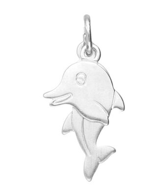 Zilveren Dolfijn beweegbaar kettinghanger